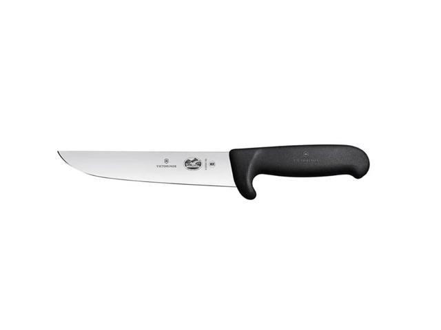 Cuchillo Carnicero, Hoja Recta, Mango Fibrox Negro, 23cm