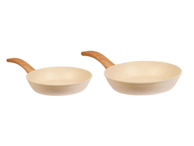 Sartén Antiadherente 28cm + Sartén Antiadherente 22cm Beige Carol