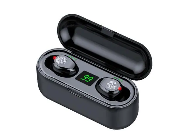 Audífonos Inalámbricos Bluetooth Magnético Indicador Negro