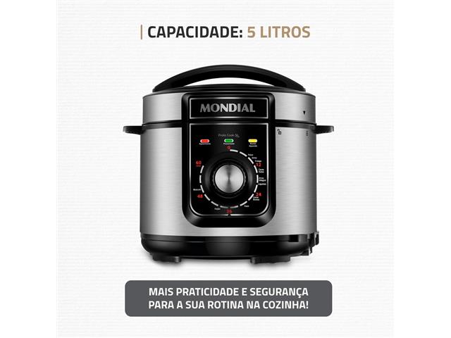 Panela de Pressão Elétrica Mondial PE-48-5L-I Pratic Cook 5L 110V - 1