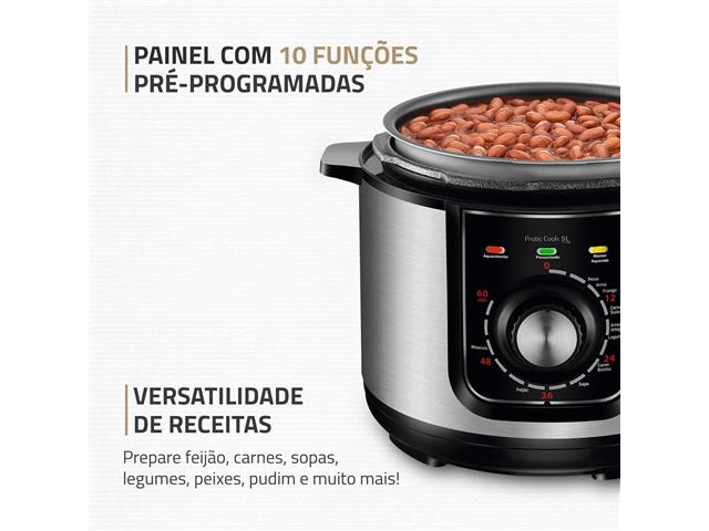 Panela de Pressão Elétrica Mondial PE-48-5L-I Pratic Cook 5L 110V - 2
