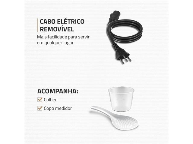 Panela de Pressão Elétrica Mondial PE-48-5L-I Pratic Cook 5L 110V - 7