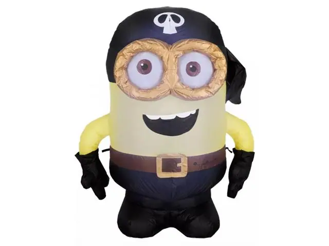 Inflable de Minion pirata 98 cm con Luz led