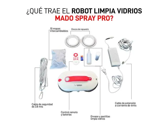 Robot Limpiavidrios Limpiador Inteligente Osoji Mado Spray Pro