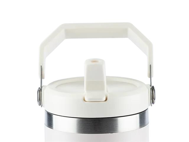 Garrafa Tumbler Térmico Flip Straw Stanley Rose Quartz 887ML - 1