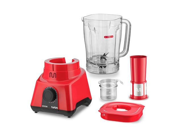 Liquidificador Multi Turbo 1.200W 12 Velocidades 2,6L Vermelho 110V - 2
