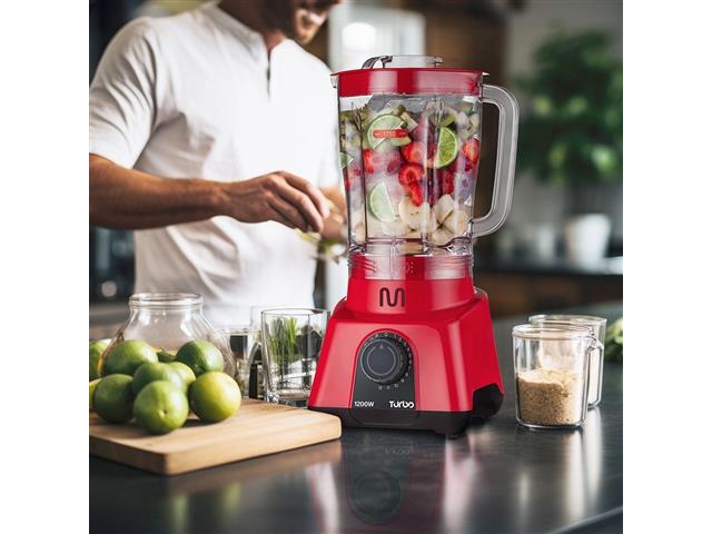 Liquidificador Multi Turbo 1.200W 12 Velocidades 2,6L Vermelho 110V - 8