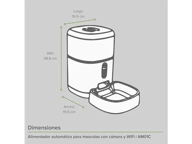 Dispensador de croquetas automático WiFi 4 L