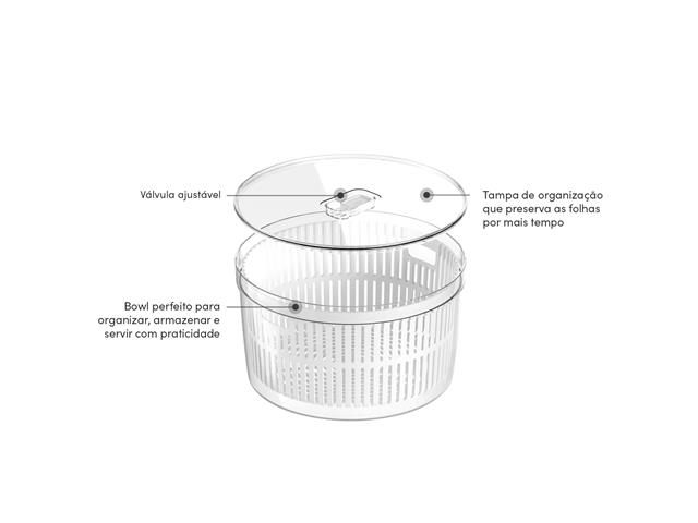 Organizador de geladeira OU 5,5L Clear Fresh Natural - 2