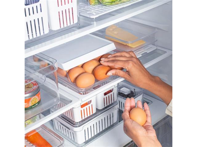 Organizador de Ovos OU Roll Clear Fresh Branco 21 Unidades - 3