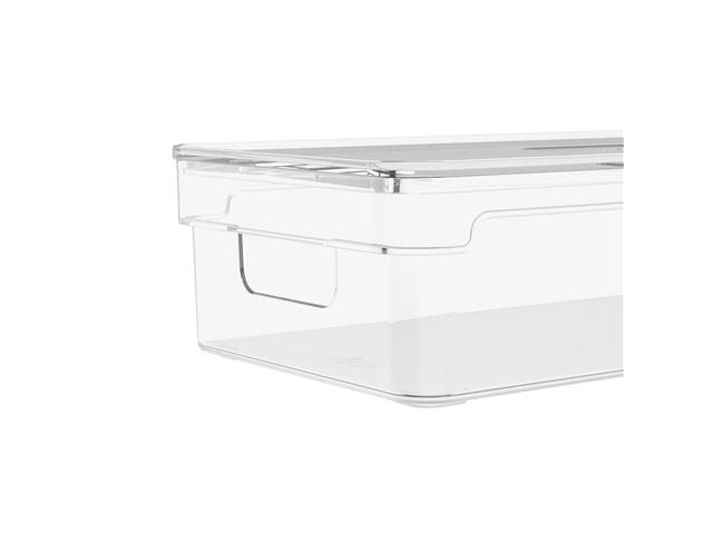 Organizador de Armários com Tampa 2,8Litros OU Clear 30x15x7cm Natural - 2