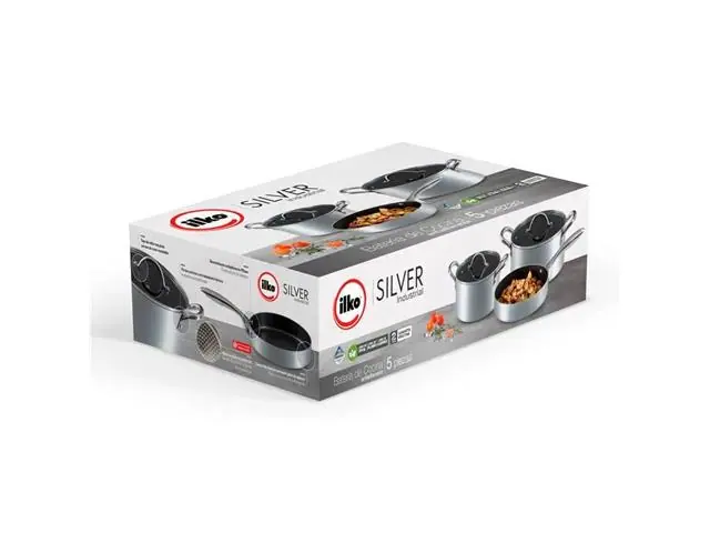 Batería de cocina Silver Industrial 24 cm ilko