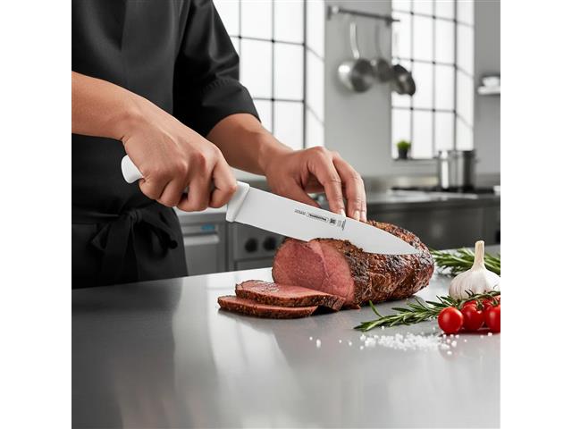 Faca para Carne Tramontina Profissional Inox e Cabo Branco 8" - 3