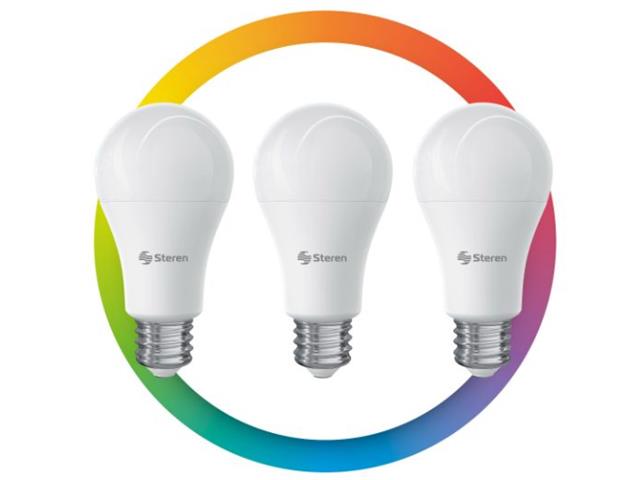 PAQUETE DE 3 FOCOS LED RGB WIFI