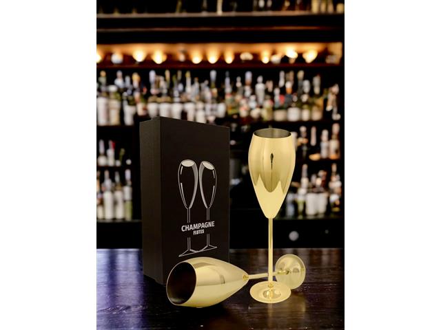 2 Copas Champagne Dorada 250 ML