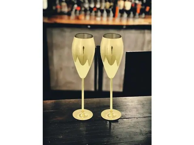 2 Copas Champagne Dorada 250 ML