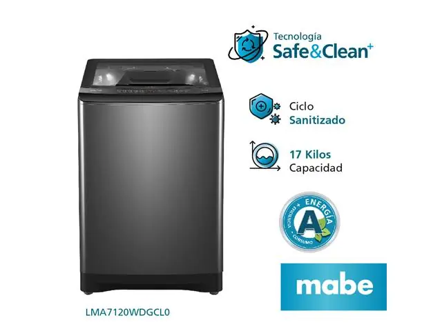 Lavadora Aut 17 Kg Mabe Diamond Gray