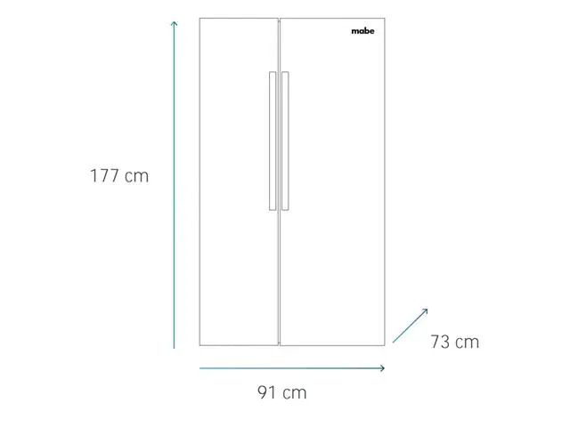 Refrigerador SBS Mabe 631L Black Glass