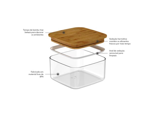 Pote Hermético OU Keep Maxxi Natural 1 Litro - 1