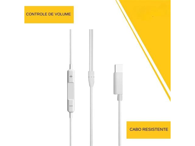 Fone de Ouvido Bright FN593 Design Ergonômico Branco - 2