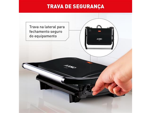 Grill Arno Compact Preto GPTO 110V - 4