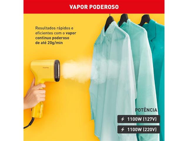 Vaporizador Arno Pure Pop Amarelo Higieniza 1100W Portátil HS26 220V - 4