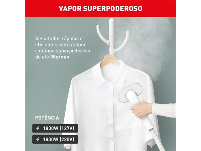 Vaporizador Arno Steam Home Higieniza 1830W Branco e Cinza US32 110V - 3