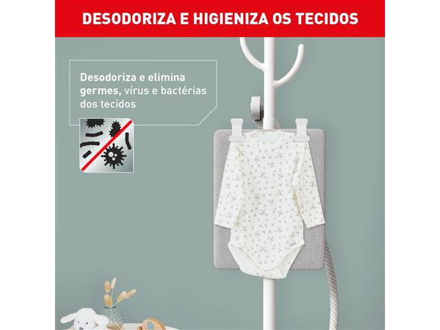 Vaporizador Arno Steam Home Higieniza 1830W Branco e Cinza US32 110V - 5