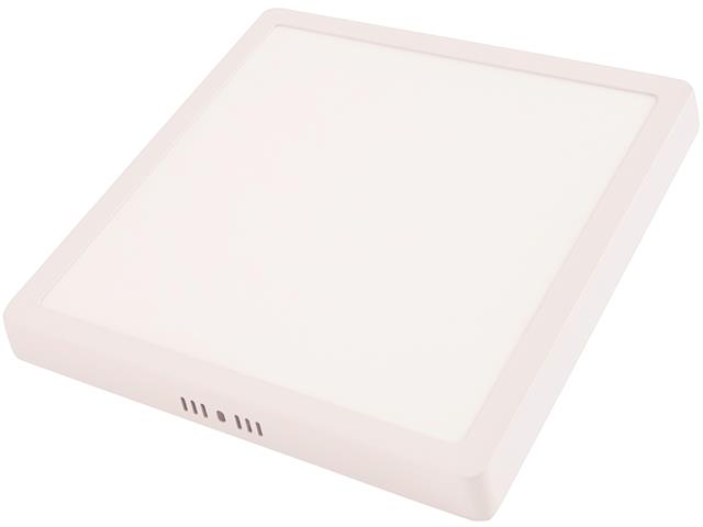 Plafon LED Tramontina Quadrado de Sobrepor 24W 3000K Luz Amarela - 1