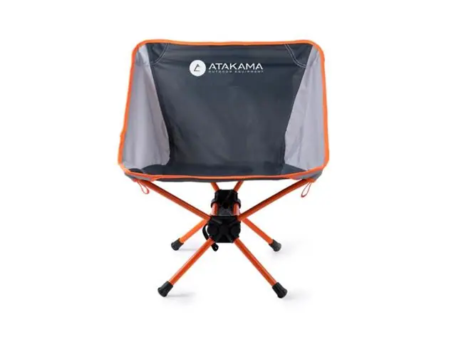 Silla Plegable Camping Lascar Gris/Naranjo Atakama Outdoor