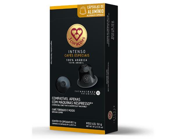 5 Caixas de Cápsulas de Café Compatíveis Nespresso 3 Corações Intenso - 2