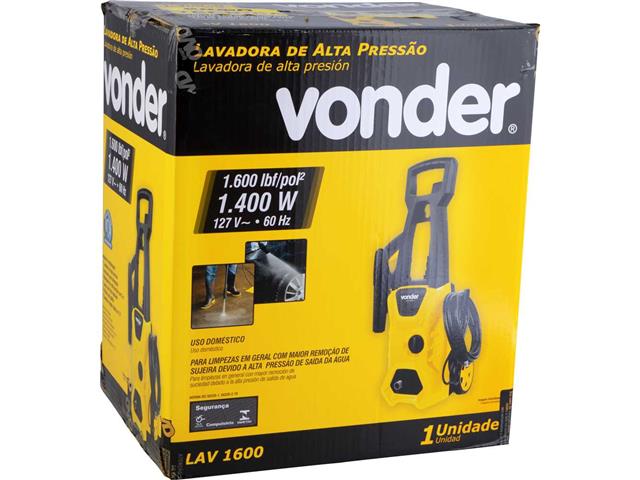 Lavadora de alta pressão VONDER LAV 1600 1.600 lbf/pol²  110V - 9