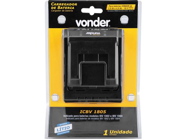Carregador de bateria VONDER 18V linha intercambiável ICBV 1805 - 4