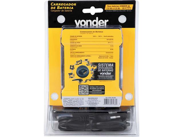 Carregador de bateria VONDER 18V linha intercambiável ICBV 1805 - 6