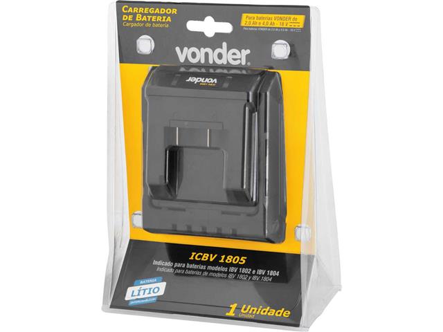 Carregador de bateria VONDER 18V linha intercambiável ICBV 1805 - 7