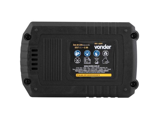 Bateria 18 V VONDER íons de lítio linha intercambiável 5 Ah IBV 1850 - 2