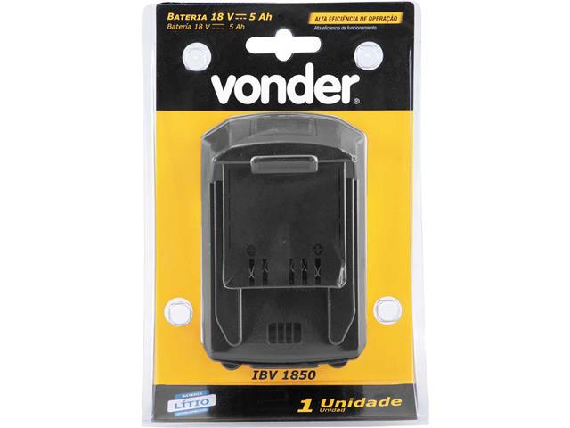 Bateria 18 V VONDER íons de lítio linha intercambiável 5 Ah IBV 1850 - 5