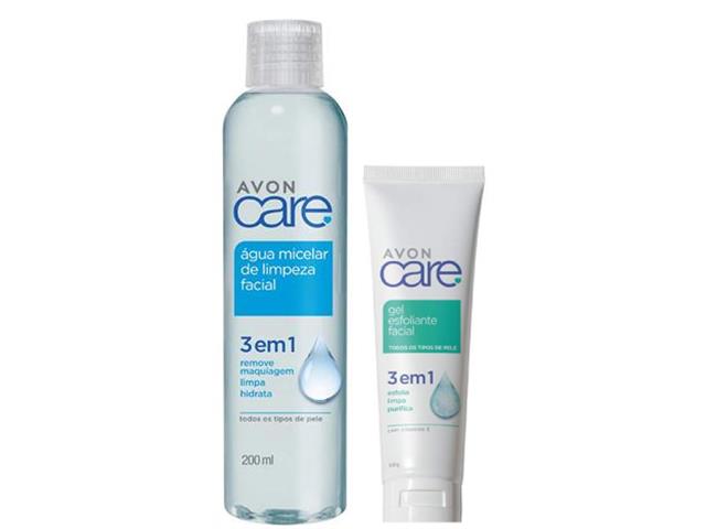 Kit Avon Care Água Micelar com Gel Esfoliante Facial