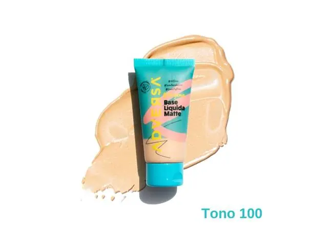 Base Líquida Soft Matte Vegana Adversa Tono 100