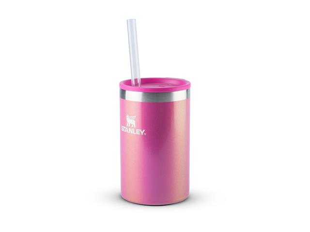 Porta Lata Can Cooler Térmico com Tampa Stanley Rosa Carnaval 296ML - 1