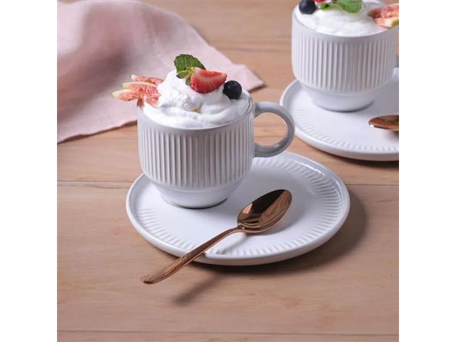 6 Xícaras de Chá com Pires Porto Brasil New White 230ml - 1