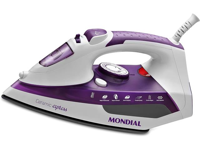Ferro a Vapor Mondial F-40 Ceramic Express 110V - 8