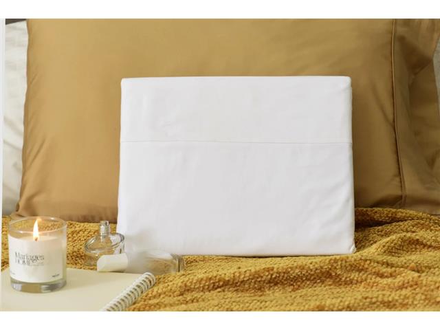 Sábanas Mariages Home 400 Hilos Algodón Egipcio Blanco Queen