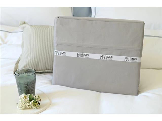 Set de Sábanas Mariages Home 400 Hilos Algodón Egipcio Gris Queen