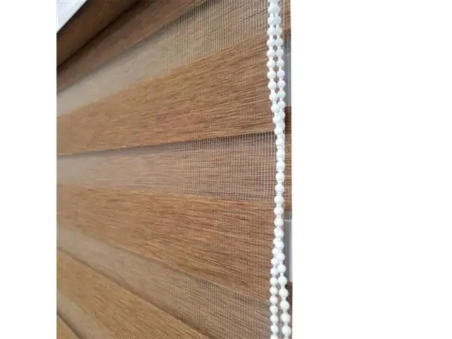 Cortina Roller Dúo Madera Café 60x220 CM