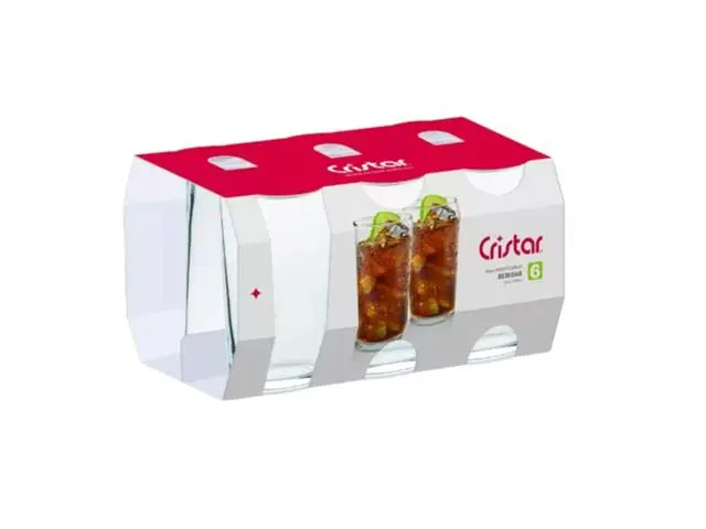 Pack 6 Vasos Vidrio 355 ML Londres