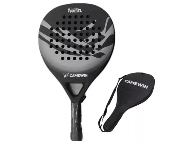 Pala Pádel Carbono Híbrido 38MM + Bolso Deporte Grafito