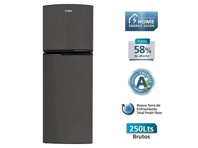 Refrigerador No Frost 250 Lts Brutos Grafito Mabe Rma250phug