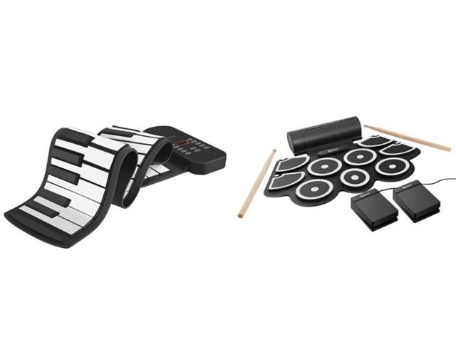 TECLADO ELECTRONICO ENROLLABLE + BATERIA ELECTRONICA