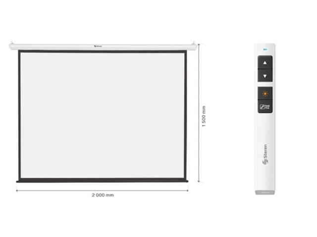 PANTALLA DE 100" PARA PROYECTOR + CONTROL INALAMBRICO DE DIAPOSITIVAS